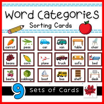 Image result for Sorting Objects Vocabulary Card