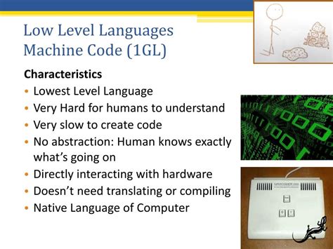 Example of Low Level Language に対する画像結果