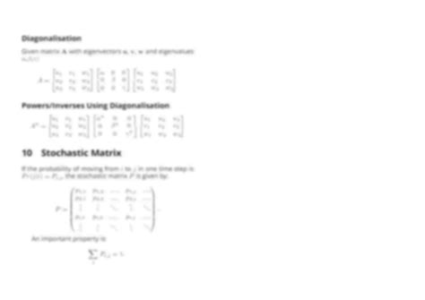 Image result for Linear Algebra Summary Sheet