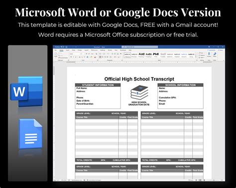 Afbeeldingsresultaten voor Editable College Transcript Template