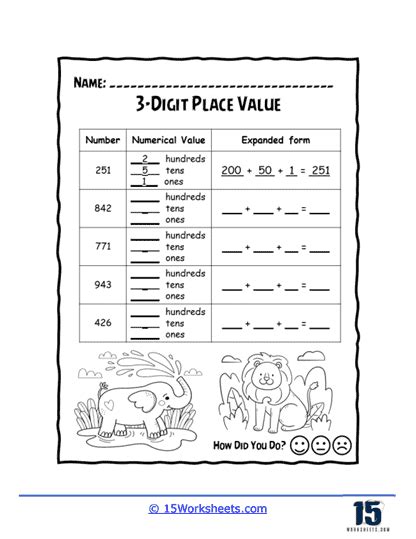 Place Value Labeling Worksheet に対する画像結果