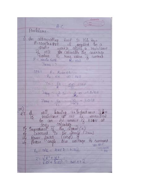 Image result for Alternating Current Problems