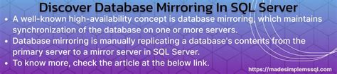 Image result for SQL Mirror Server Instance