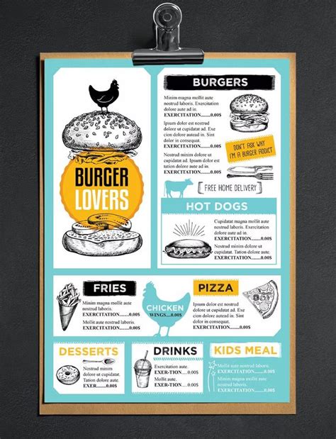 Image result for Burger Menu Design