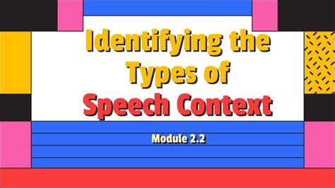 Types of Speech Context Module に対する画像結果