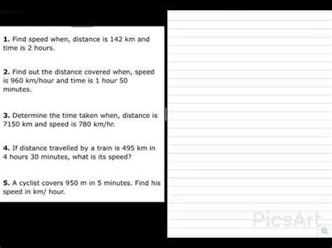 Image result for Time/Distance Speed Worksheet Class 5
