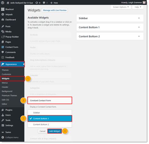 Toradh íomhá ar Add Constant Contact Coding On WordPress