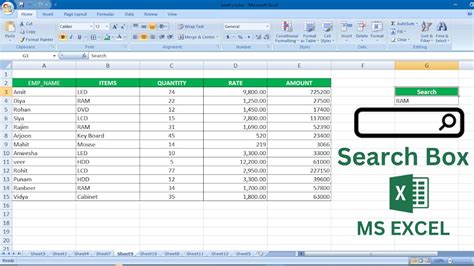Image result for Real-Time Excel Search Box