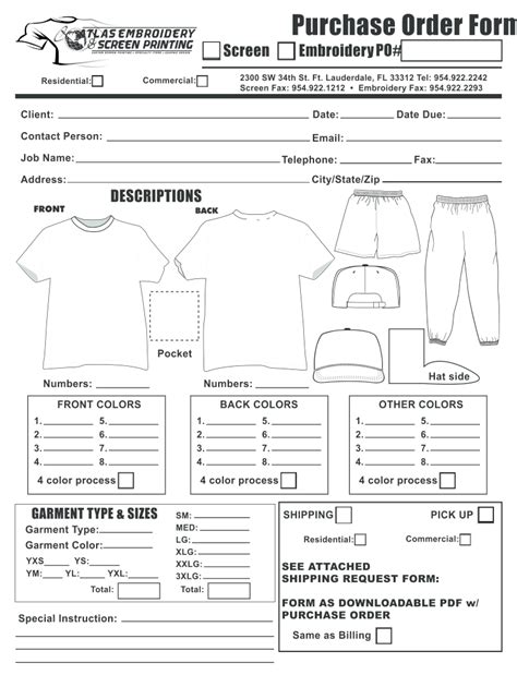 Embroidery Work Order Form Template に対する画像結果