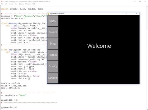 Pygame Menu Screen Image に対する画像結果