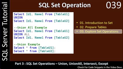 Image result for SQL Union Intersect Except