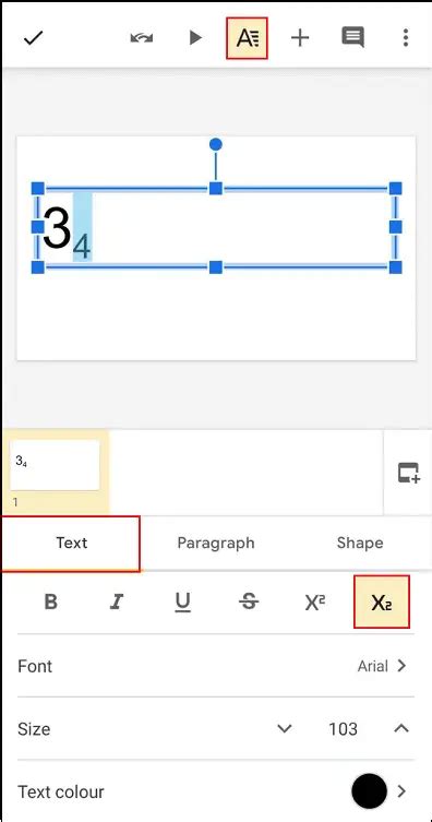 Image result for How to Subscript in Google Slides