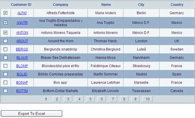 GridView Nested Export to Excel JavaScript માટે ઇમેજ પરિણામ