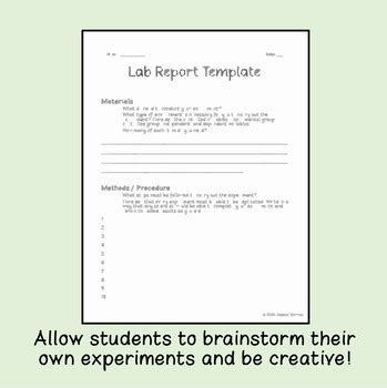 Image result for Science Lab Report Template Printables