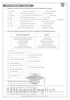 Toradh íomhá ar First Conditional Level A2 Worksheet