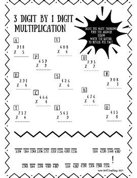 Image result for Doudle Digit Multiplication Riddle Worksheet