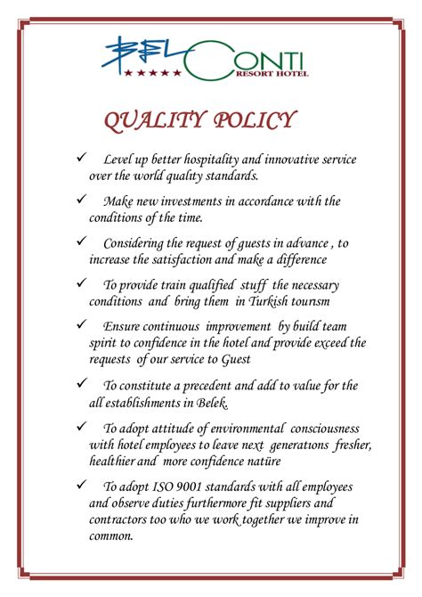 ISO 9000 Quality Policy Examples に対する画像結果