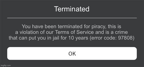Image result for Terminated Roblox Error