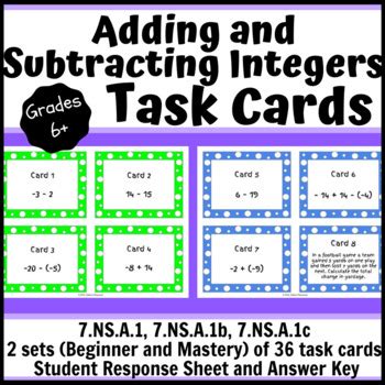 Image result for Adding and Subtracting Task Cards