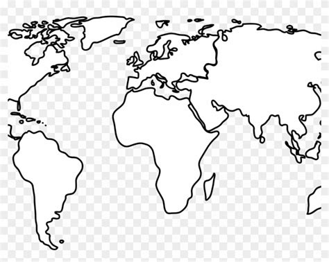 World Map Vector Outline at Vectorified.com | Collection of World Map ...