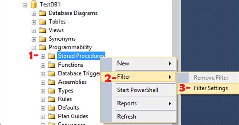 Image result for How to Filter Tables On SQL Management Studio