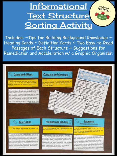 Image result for Text Structure Sort Cards