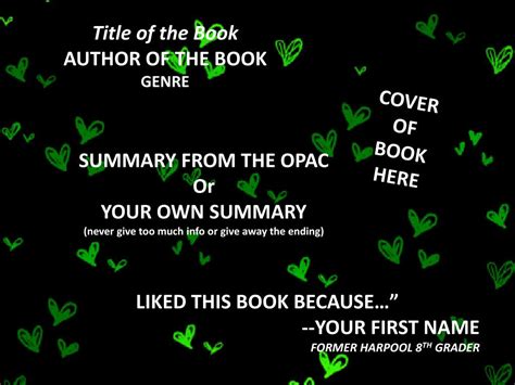Image result for Script for Presentation of a Book Cover