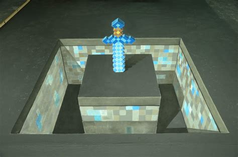 Toradh íomhá ar Minecraft Diamond Sword 3D