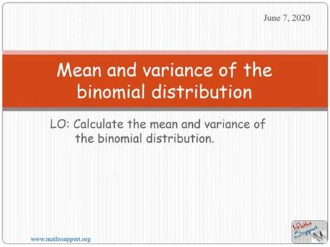 Afbeeldingsresultaten voor Mean of Binomial Distribution