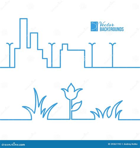 Image result for Spring Line Art Scene