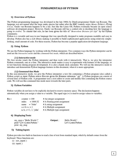 Image result for Python Fundamentals PDF