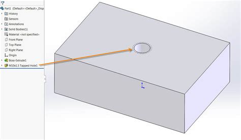 Toradh íomhá ar SolidWorks How to Add Thread to Cylinder