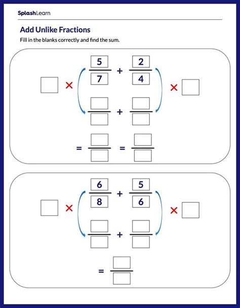 Image result for 5th Grade Math Worksheets Adding Fractions