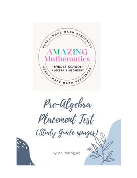 Toradh íomhá ar Placement Test Study Guide