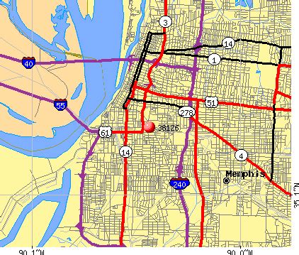 Image result for 38105 Zip Code Map