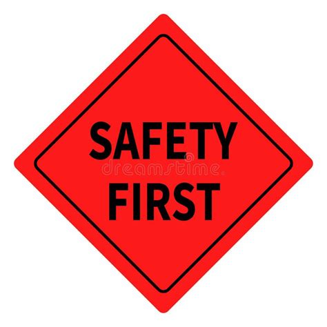 Image result for Safety First Sign Red