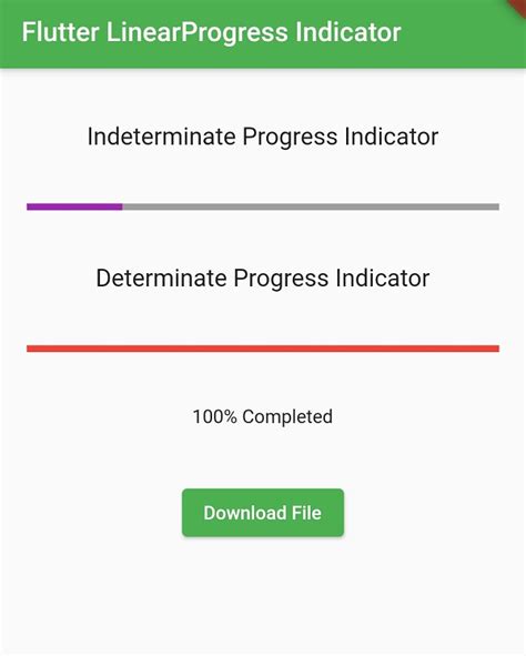 Flutter Linear ProgressIndicator Animation に対する画像結果