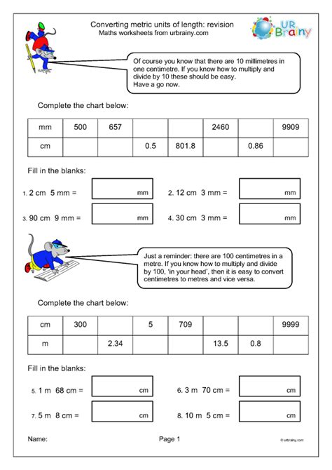Length Convertion Worksheet に対する画像結果