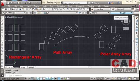 Afbeeldingsresultaten voor Rectangular Array AutoCAD
