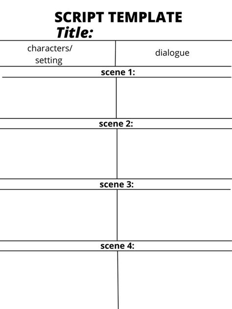 Image result for Layout for Planning a Script