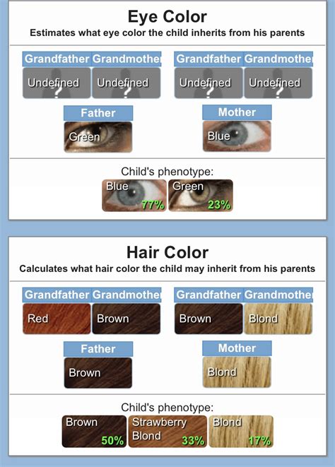 Image result for Eye Color Probability Chart