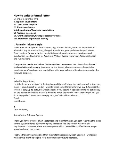 Toradh íomhá ar Formal Letter Example PDF