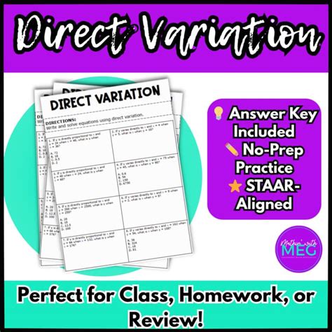 Image result for Direct Variation Worksheet Grade 8
