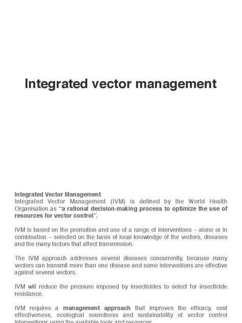 Image result for What Is Integrated Vector Management