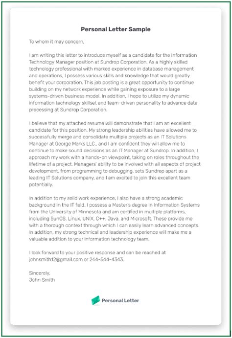 Free Sample Self Introduction Letters に対する画像結果