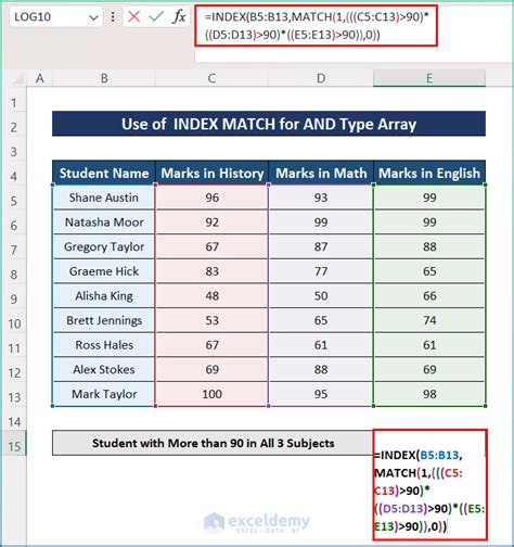 INDEX/MATCH Rules માટે ઇમેજ પરિણામ
