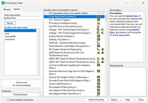 System Exec Vi に対する画像結果