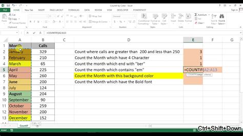 Toradh íomhá ar Excel Count Cell If a Certain Color