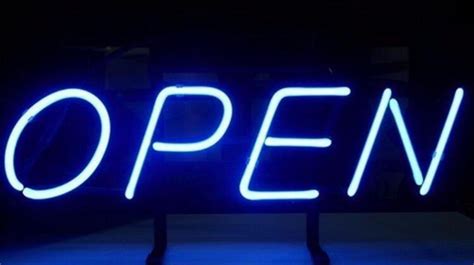 Image result for Blue Neon Open Sign