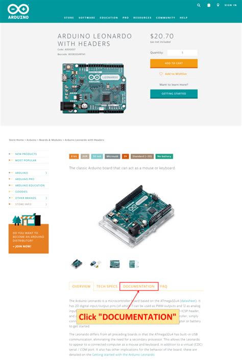 Toradh íomhá ar Arduino Micro Dimensions